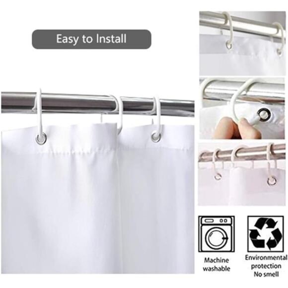 New Fall Harvest Pumpkin Shower Curtain w/Autumn Leaves -69x70" Farmhouse Decor - Picture 5 of 7